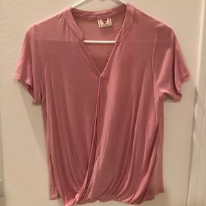 Pink crossover top
